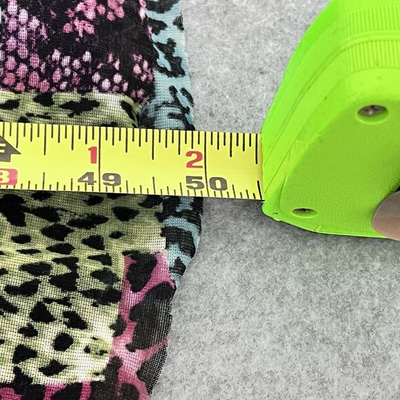 Womens Jumpsuit SZ S Strapless Multicolor Animal Patchwork Print Grunge Clubbing - Picture 8 of 8